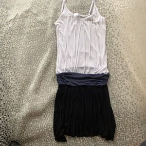 NWOT Lascana for Venus size S tank dress, white/charcoal/black